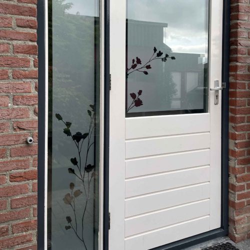 Privacy folie doorlopende bloemen