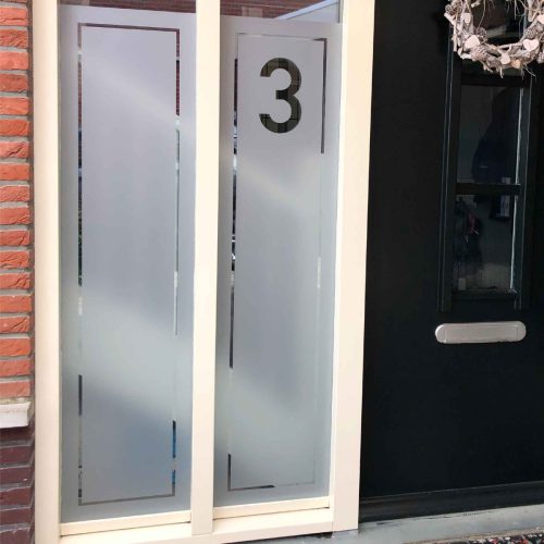 Privacy folie huisnummer